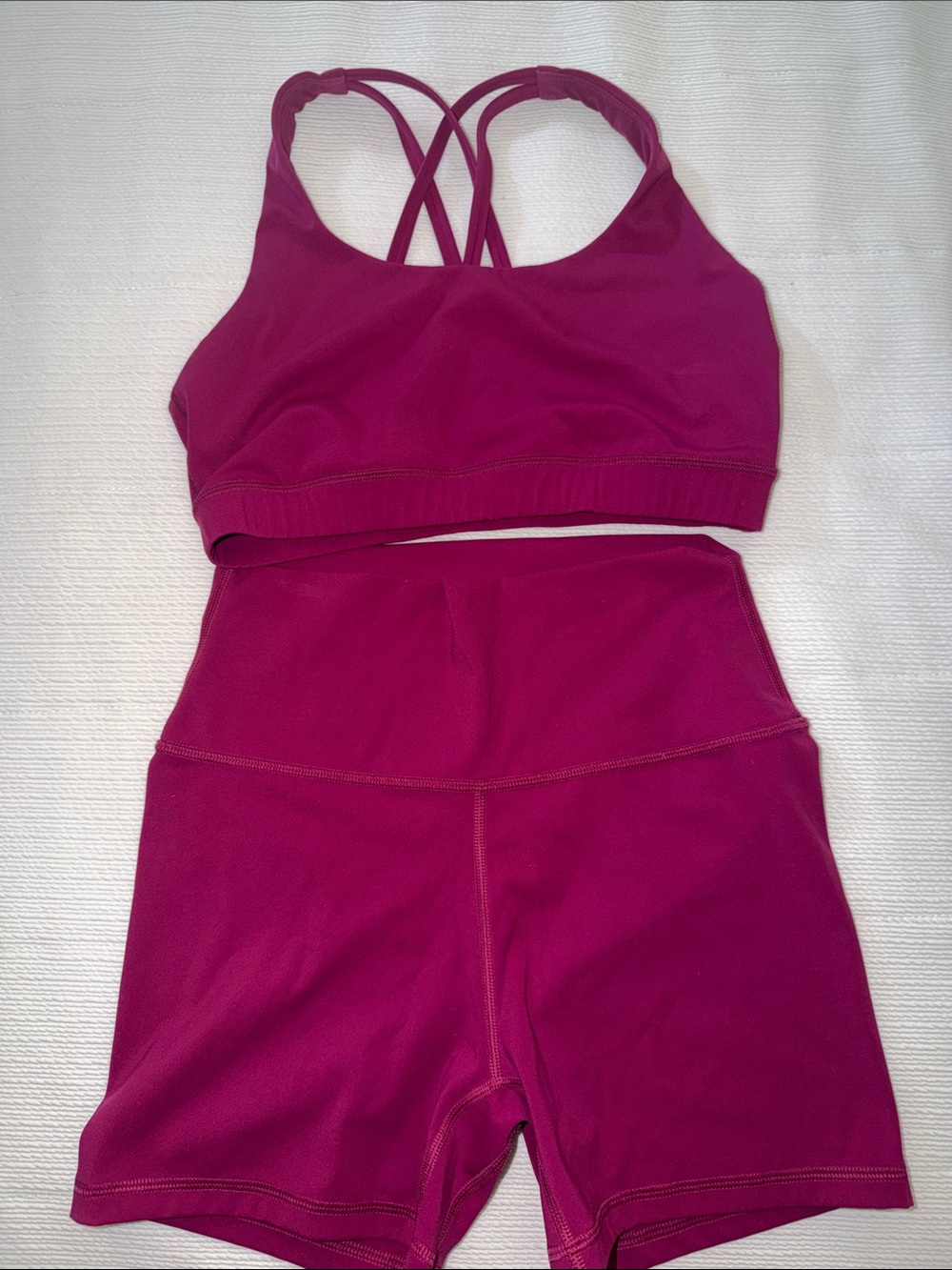 CRZ YOGA Strappy Sports Bra and Shorts size Small
